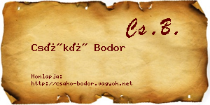 Csákó Bodor névjegykártya